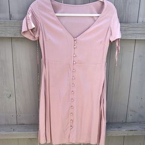 Light pink polka dot dress